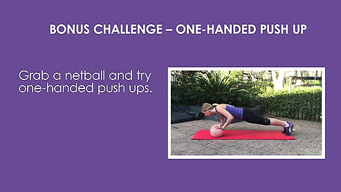 Netball push up challenge